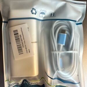 FREE 10’ cord +2pack 40W USB C wall chargers w/2 5’10” cords for Samsung Android